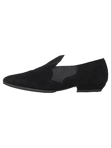 Acne Acne Studios Pointed-Toe Slip-On Loafers in Black Suede (view 2)
