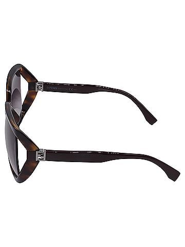 Fendi Fendi Tortoiseshell Square Sunglasses FE40030I in Brown Acetate (view 2)