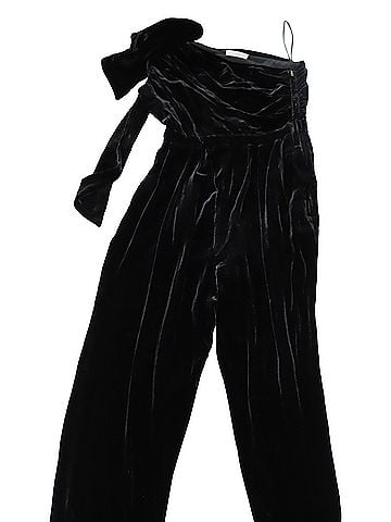 Ulla Johnson Ulla Johnson Tess One Shoulder Jumpsuit in Black Velvet (view 1)
