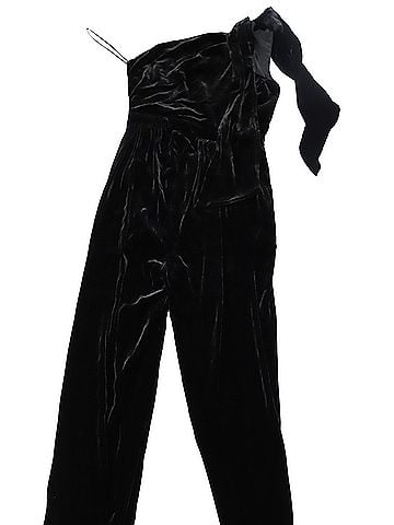 Ulla Johnson Ulla Johnson Tess One Shoulder Jumpsuit in Black Velvet (view 2)