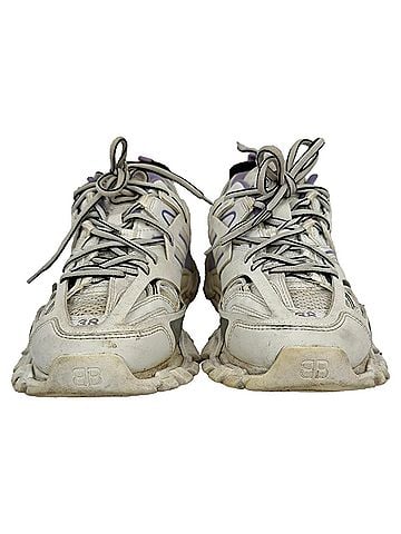Balenciaga Balenciaga Track Sneakers in White and Lilac Polyurethane (view 2)