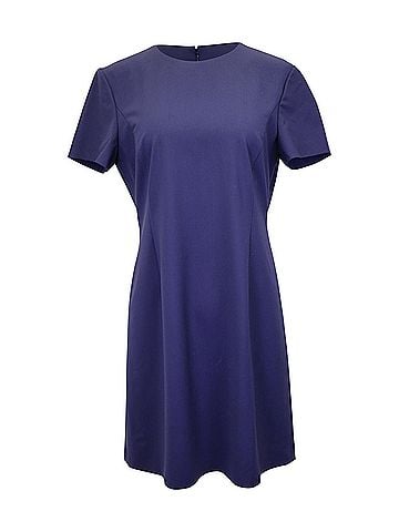 Theory Theory Short Sleeve Mini Dress in Navy Blue Wool (view 1)
