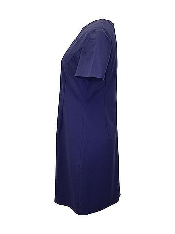 Theory Theory Short Sleeve Mini Dress in Navy Blue Wool (view 2)