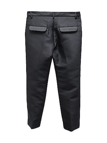 Jil Sander Jil Sander Straight Pants in Black Cotton (view 2)