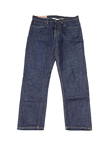 Acne Acne Studios Slim Tapered Jeans in Indigo Blue Cotton (view 1)