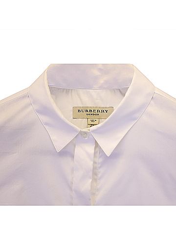 Burberry Burberry Peplum Shirt in White Cotton (view 2)