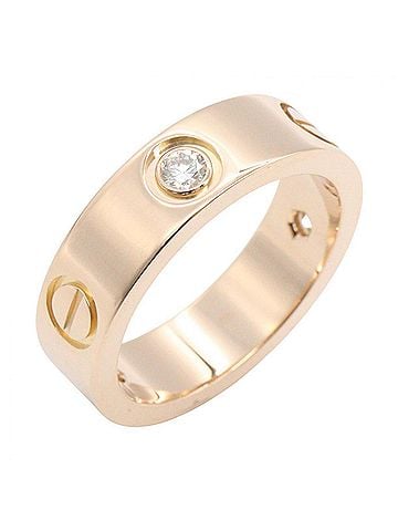 Cartier Cartier Love Half-Diamond Ring, 18K Pink Gold (PG), Diamond, Women's, Tone, Clear B4032400 (view 1)