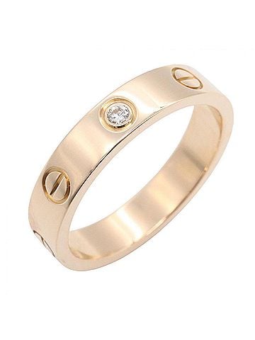 Cartier Cartier Mini Love Ring 1PD Ring, Jewelry, 18KPG (Pink Gold), Diamond, Women's, Gold Tone, Clear B4050700 (view 1)
