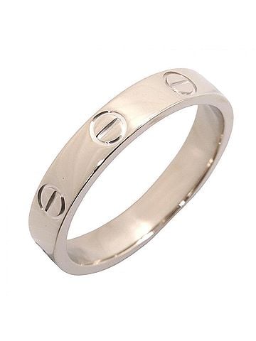 Cartier Cartier Mini Love Ring, 18K White Gold (18KWG), Women's, Silver Tone, B4049653 (view 1)