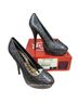 Iron Fist Print Silver Multi Color Black Heels Size 9 - photo 2