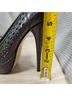 Iron Fist Print Silver Multi Color Black Heels Size 9 - photo 10