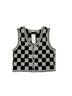 Mango Checkered-gingham Black White Vest Size L - photo 1