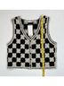 Mango Checkered-gingham Black White Vest Size L - photo 8