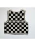 Mango Checkered-gingham Black White Vest Size L - photo 3