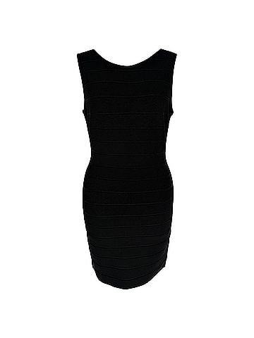 Herve Leger Herve Leger Bandage Mini Dress in Black Rayon (view 1)