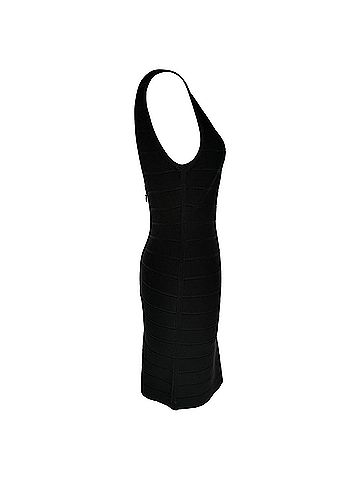 Herve Leger Herve Leger Bandage Mini Dress in Black Rayon (view 2)