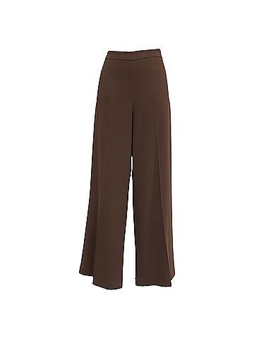 Joseph Joseph Crepe Wide-Leg Pants in Brown Viscose (view 1)