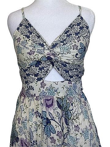 Angie Floral Twist Front Maxi Dress Casual Dress (view 2)