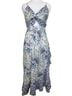 Angie Floral Blue White Casual Dress Size M - photo 1