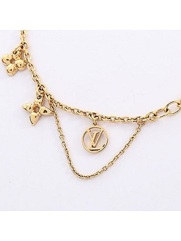 Louis Vuitton Louis Vuitton Blooming Bracelet, Stainless Steel, Women's, Gold Tone, M64858 (view 2)