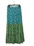 Happy Sheep 100% Silk Floral Blue Green Silk Skirt One size - photo 1