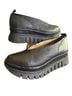 FLY London 100% Leather Solid Black Wedges Size EU 38 - photo 1