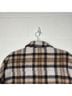 AYR 100% Wool Plaid Brown Ivory Jacket Size L - photo 9