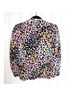 Veronica Beard Leopard Print Black Pink Purple Long Sleeve Blouse Size 2 - photo 5