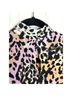 Veronica Beard Leopard Print Black Pink Purple Long Sleeve Blouse Size 2 - photo 7