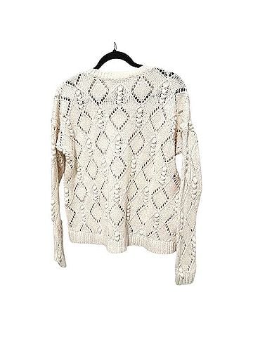 Ann Taylor LOFT Diamond Pointelle Bobble Knit Sweater Casual Sweaters (view 2)