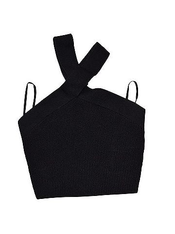 Babaton Cross-Strap Ribbed Tank Top Tank Top (view 1)