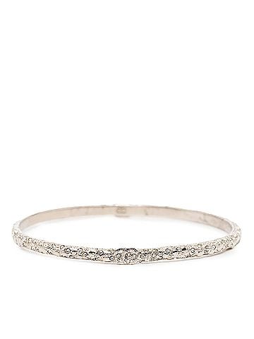Chanel CC Silver Plated Strass Bangle (view 1)