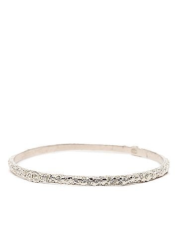 Chanel CC Silver Plated Strass Bangle (view 2)