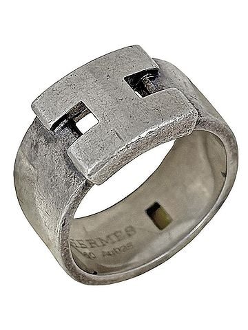 Hermès Hermes Hercules Ring with H Logo, Sterling Silver 925, Women's (view 1)