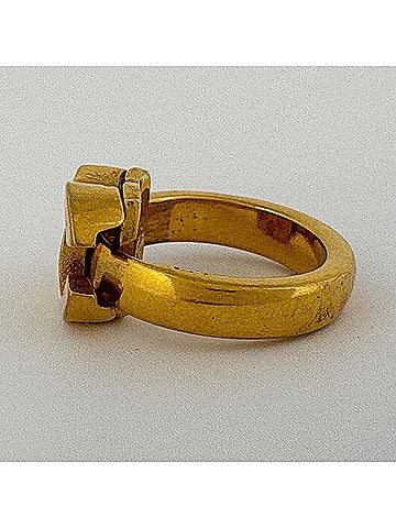 Chanel Chanel ring, Coco Mark design, GP gold, women's ring. (view 2)