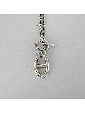 Hermès Hermes Chaine d'Ancre Amulette Necklace, Sterling Silver 925, Silver, Women's (view 2)