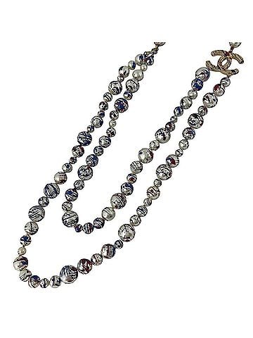 Chanel Chanel necklace, long, painted, GP finish, faux pearl, gold, for women. (view 1)