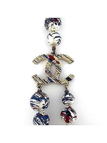 Chanel Chanel necklace, long, painted, GP finish, faux pearl, gold, for women. (view 2)