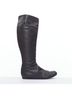 Lanvin 100% Leather Black Lanvin Leather Round Toe Flat Long Boots Size EU 37 1/2 - photo 1