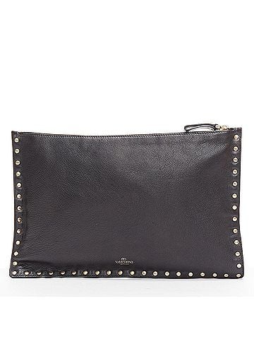 Mario Valentino Valentino Rockstud Flat Clutch Bag (view 1)
