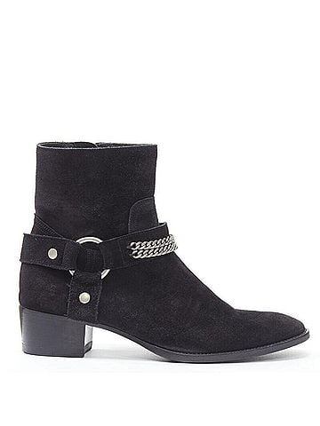Saint Laurent Saint Laurent Wyatt Suede Chain Boots (view 1)