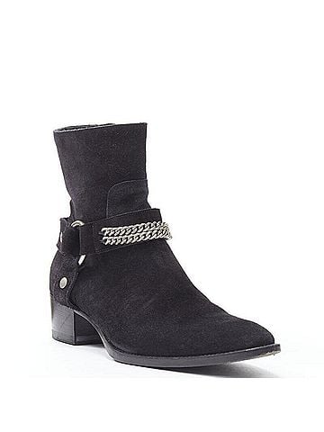Saint Laurent Saint Laurent Wyatt Suede Chain Boots (view 2)