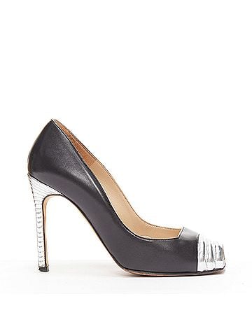 Manolo Blahnik Manolo Blahnik Leather Quilted Pumps (view 2)