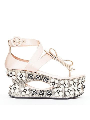 Prada Prada Satin Floral Petal Platform (view 1)