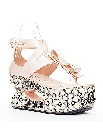 Prada Prada Satin Floral Petal Platform (view 2)