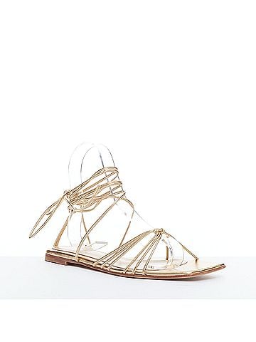 Gianvito Rossi Gianvito Rossi Gold Leather Sandals (view 2)