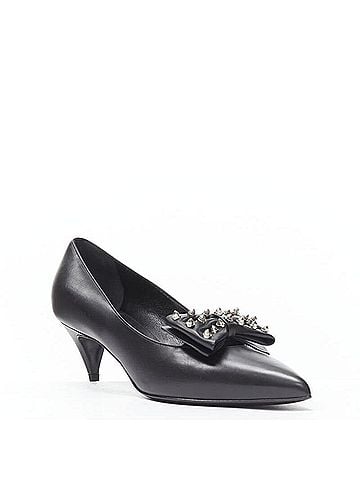 Saint Laurent Saint Laurent Studded Bow Pointed Pumps (view 1)