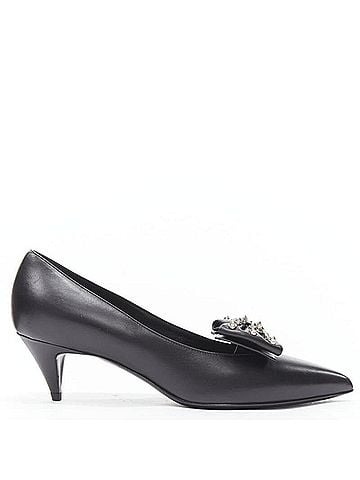 Saint Laurent Saint Laurent Studded Bow Pointed Pumps (view 2)