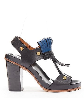 Chloé Chloe Fringe Detail Block Heel Sandal (view 1)