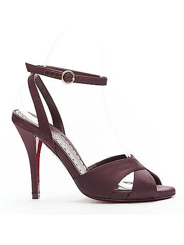 Saint Laurent Yves Saint Laurent Satin Sandal Heels (view 1)